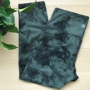 Athleta High Rise Chaturanga Capris Jasper Green